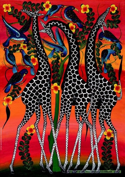 1000 St - Giraffes - Tinga Tinga (Door Heye)
